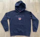 Gant blå Shield Hoodie - Luvtröja stl 158/164