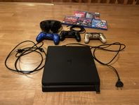 PLAYSTATION 4 + Headset + 3 Handkontroller + 5 spel