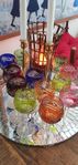 6xCrystalWineGlasses6xCordialGlassesColorOverlayNachtmann124