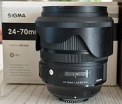 SIGMA 24-70mm 1:2.8 DG med Nikon fattning