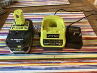 ryobi laddare och batteri