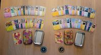 2 x Pokemon Mini Tins med 100 kort & coins