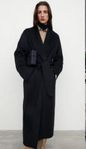 toteme robe coat black 