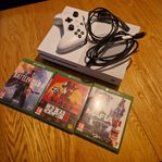 Xbox One S 500GB + 3 st spel