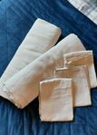 2 påslakanset i linne Elsaform Linen beige/natur