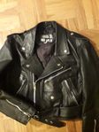 Skinnjacka biker "vintage"