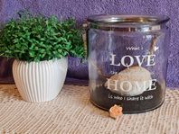 STOR GLAS LJUSLYKTA & BEAUTIFUL SCENTED CANDLE