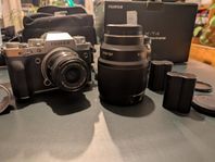 Fujifilm X-T4 + XF 18-55mm, Viltrox 85mm samt Fuji 23mm F2