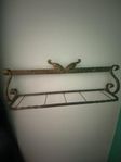 Vintage Retro Vägghylla metall Wall rack hänger 