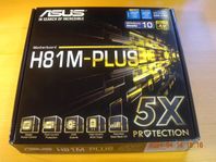 Moderkort ASUS H81M-Plus, helt nytt !