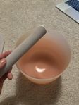 Singing Bowl / sångskål m pinne, Crystal Kristall D3#