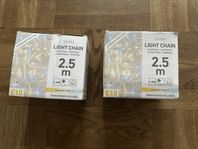 2 stycken Ljusslingor Skina 2,5 m, 250 LED, vit