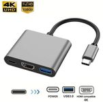 USB-C Hub med HDMI, USB och Lightning