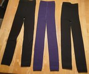 3 pår thermo leggings i stl. 134-140