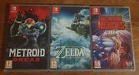 3 Switch-spel: Metroid, Zelda, NMH 3