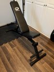 Träningsbänk ihopfällbar, Master Fitness Black II