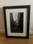 Canvas photo with frame, black and white, 45x35cm