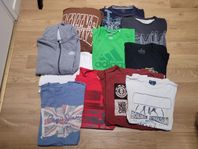 Samling av 10  t-shirts och 2 hoodie