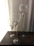 3 stora glas glaskupor