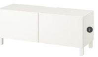 TV bench, white, 120x40x38 cm