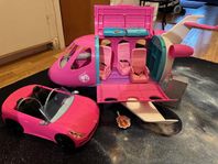 Barbie bil och flyggplan,bra julklapp