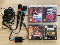 Singstar mikrofoner + 4 spel