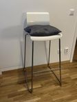 Ikea Bar stool, white/chrome-plated, 66 cm