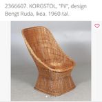 ikea korgstol "Pil" 60 talet