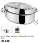  **NY** Jamie Oliver/Tefal. Två grytor med lock i en enhet.