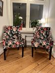 Two beautiful floral armchairs 