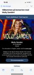 4 biljetter Molly Sandén på Hovet i Stockholm 30/11