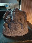 Unik Antik Tempelsten från Indien – Skulptur av Ganesha