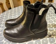 Fina Chelsea boots i skinn stl 39