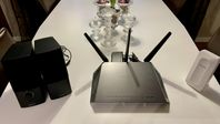 Netgear router & extender, Bose högtalare