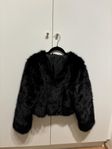 Faux fur jacka - Svart