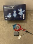 3pack Led jul Pingviner, Stor Jultomte, 2 mindre julgranar