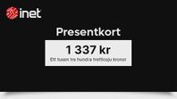 Inet presentkort 1337kr