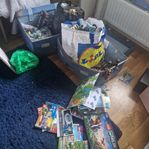 Ca 10–15 kg LEGO med byggbeskrivningar och figurer!