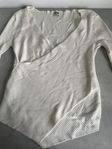 Wrap top, cream - size M