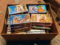 En hel kartong BARNFILMER VHS videofilmer barn Disney mm