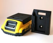 Batterihållare till Dewalt (18V) batterier - 5-Pack Svart