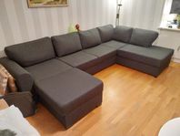 Bäddsoffa, u-soffa med divan