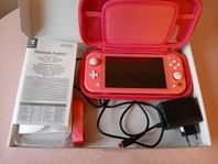 Nintendo Switch Lite med väska och skärmskydd