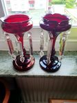 2 antika glas vaser