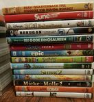 dvd samling, barnfilmer