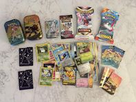 Pokémon Paket #6 - Oöppnade Booster Packs + Mini Låda etc