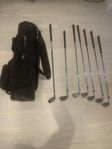 7 st Golfklubbor med Golfbag