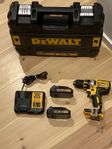 Dewalt XR 18v skruvdragare, 2 batterier, laddare och låda