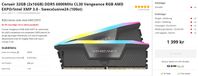 Corsair 32GB (2x16GB) DDR5 6000MHz CL30 Vengeance RGB