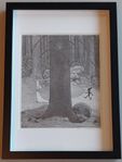 John BAUER print, mezzotypi, signerad i trycket